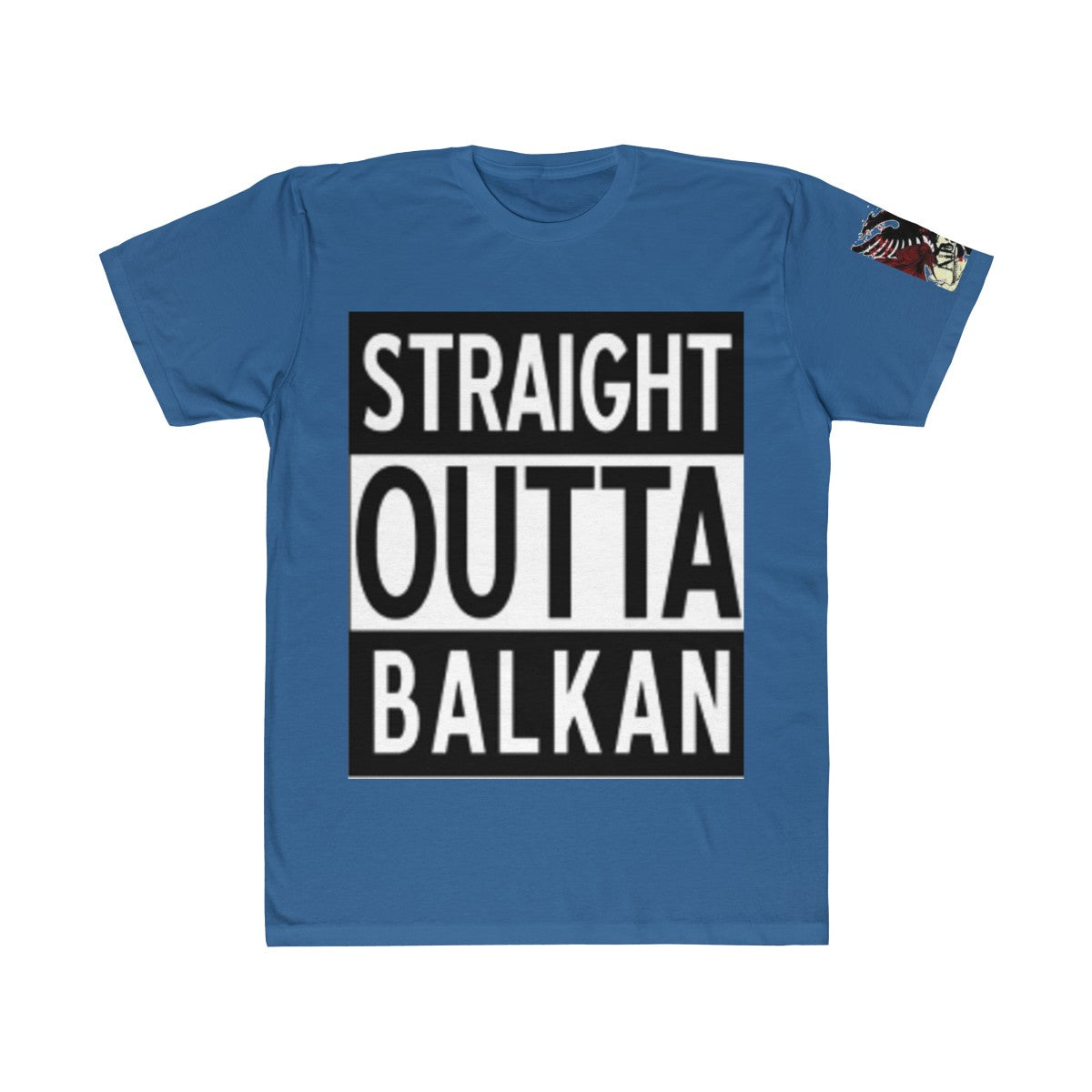 " Straight Outta Balkan "  Albanian Flag T-Shirt - Balkan Merch