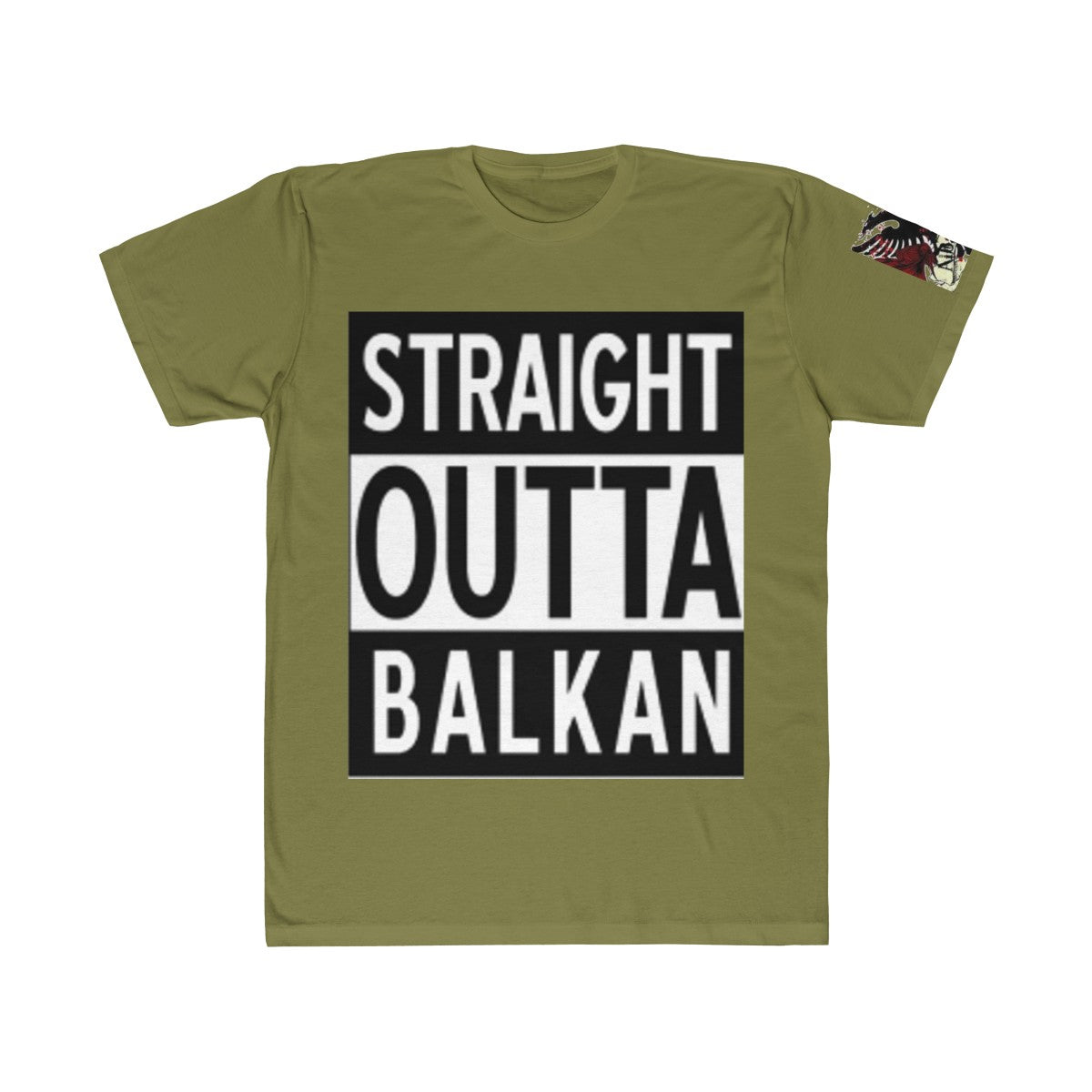 " Straight Outta Balkan "  Albanian Flag T-Shirt - Balkan Merch