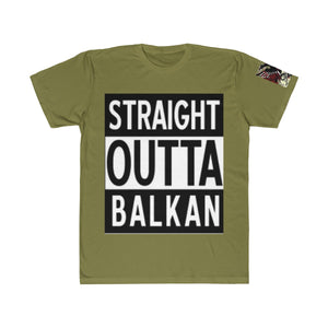 " Straight Outta Balkan "  Albanian Flag T-Shirt - Balkan Merch