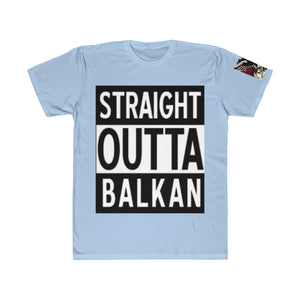 " Straight Outta Balkan "  Albanian Flag T-Shirt - Balkan Merch