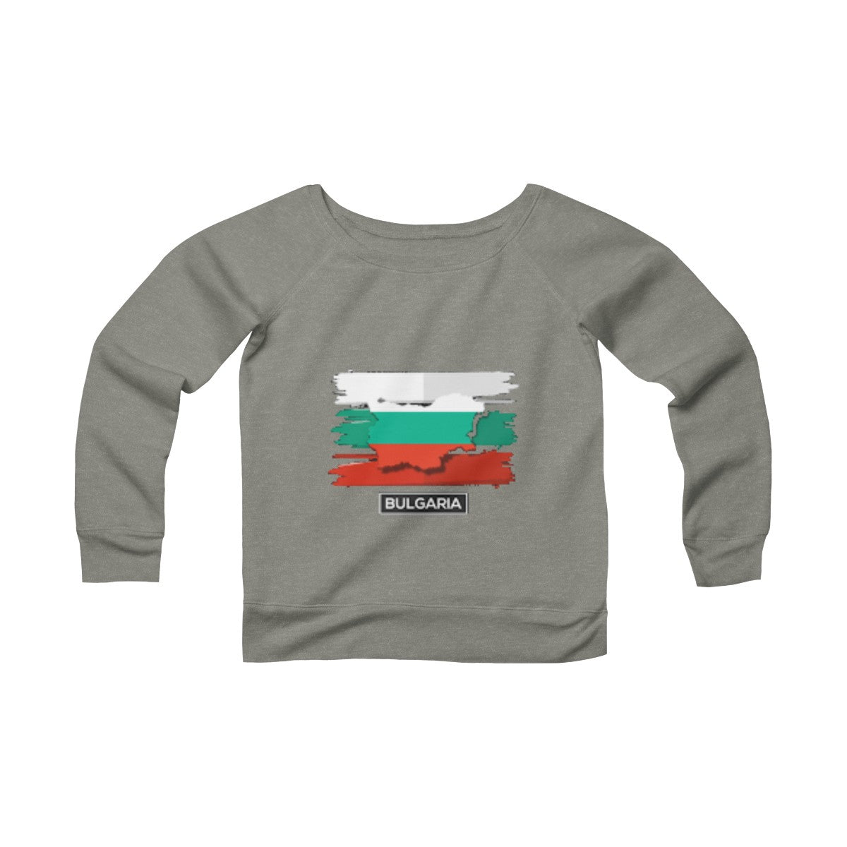 Sponge Fleece Wide Neck Sweatshirt "Bulgaria" - Balkan Merch