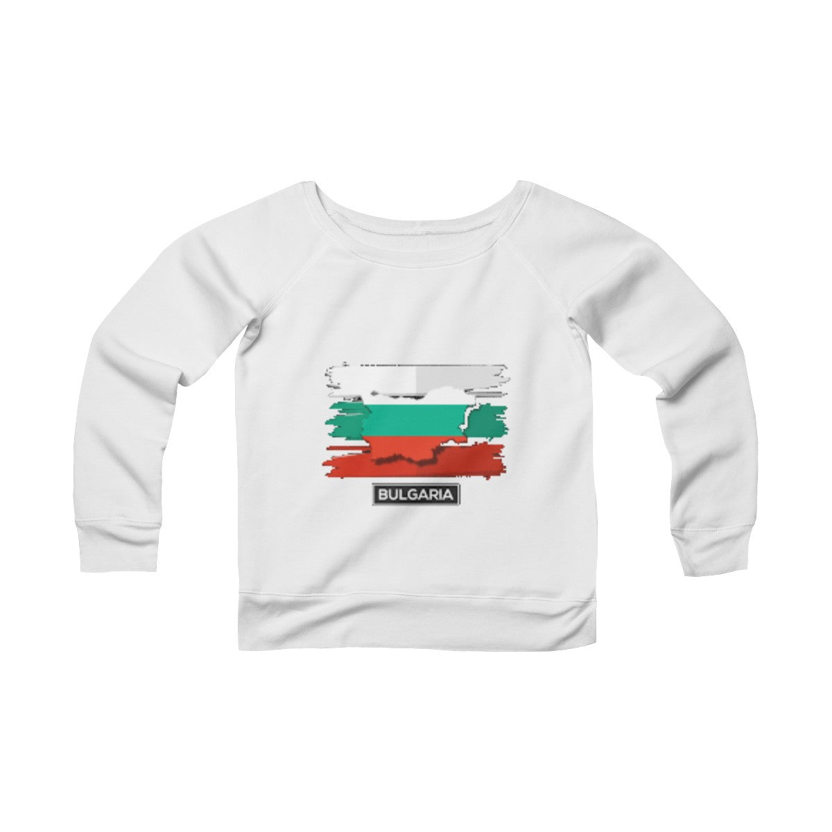 Sponge Fleece Wide Neck Sweatshirt "Bulgaria" - Balkan Merch