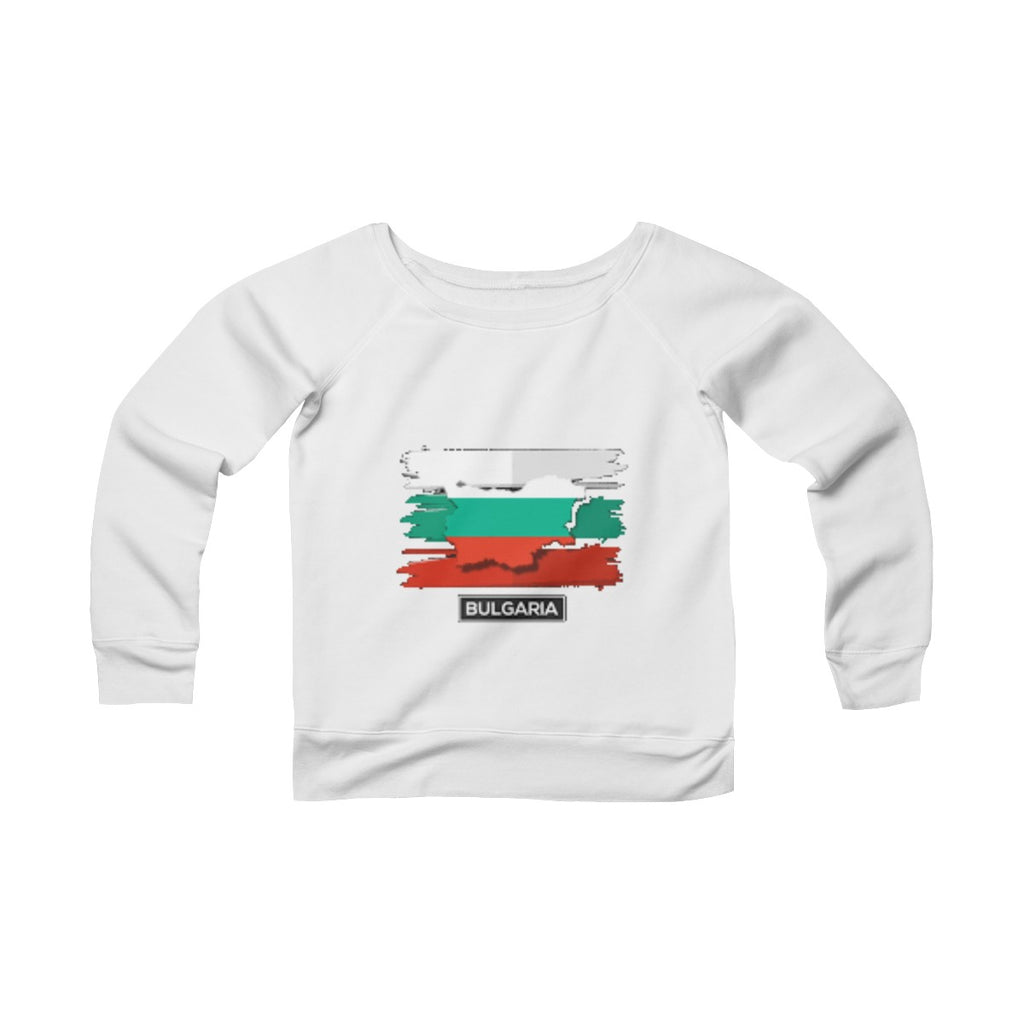 Sponge Fleece Wide Neck Sweatshirt "Bulgaria" - Balkan Merch