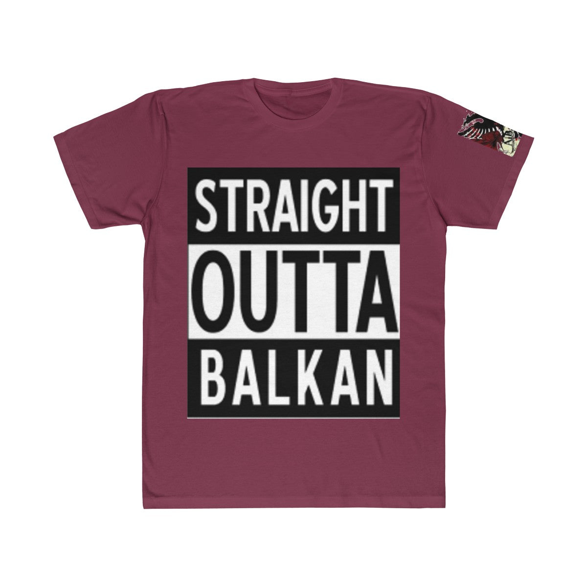 " Straight Outta Balkan "  Albanian Flag T-Shirt - Balkan Merch