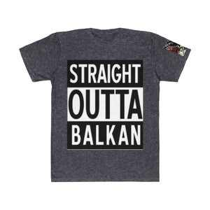 " Straight Outta Balkan "  Albanian Flag T-Shirt - Balkan Merch