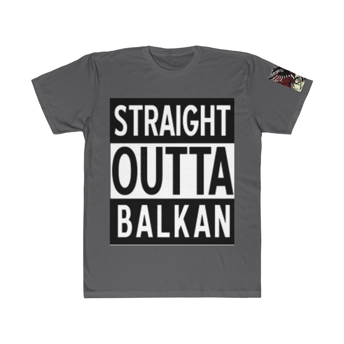" Straight Outta Balkan "  Albanian Flag T-Shirt - Balkan Merch