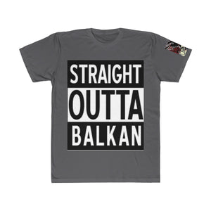 " Straight Outta Balkan "  Albanian Flag T-Shirt - Balkan Merch