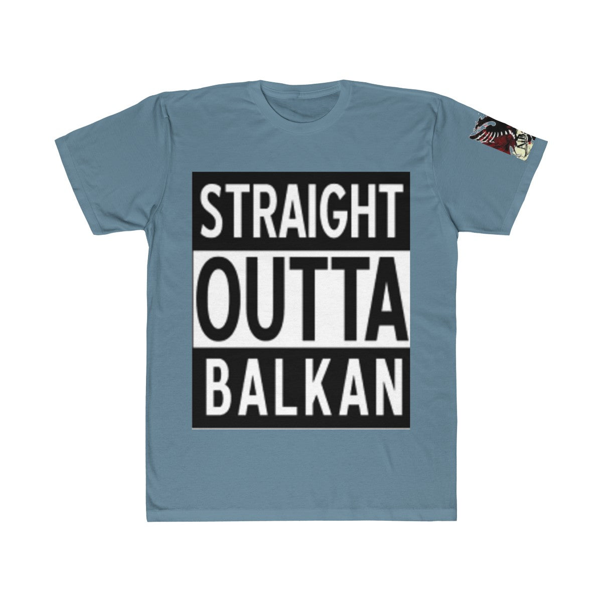 " Straight Outta Balkan "  Albanian Flag T-Shirt - Balkan Merch