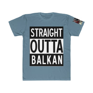 " Straight Outta Balkan "  Albanian Flag T-Shirt - Balkan Merch