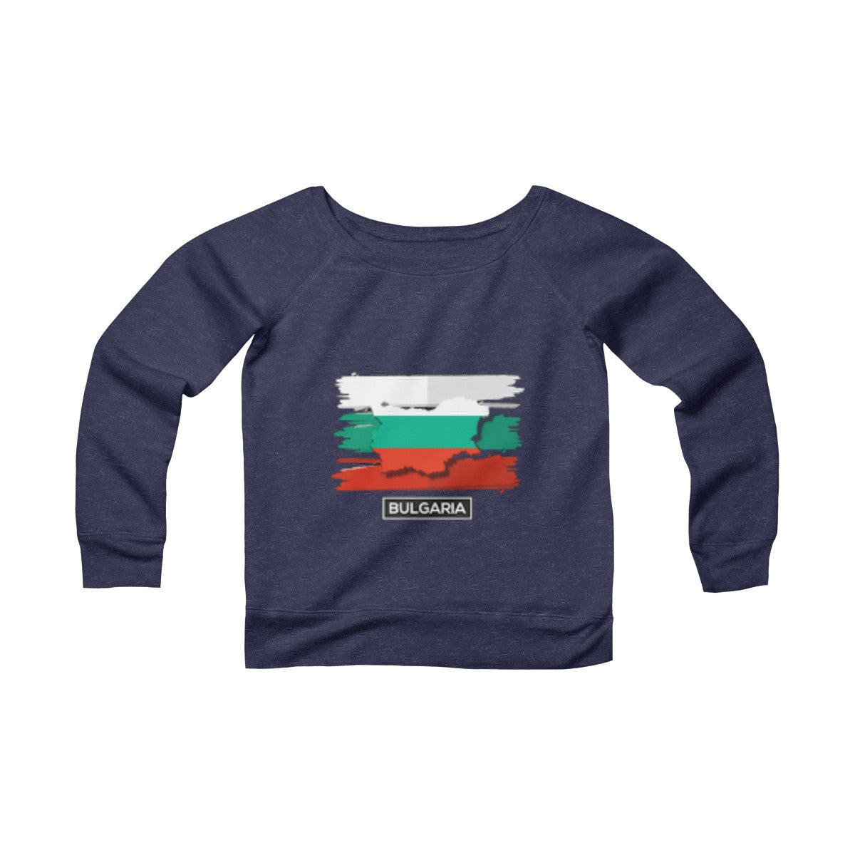Sponge Fleece Wide Neck Sweatshirt "Bulgaria" - Balkan Merch