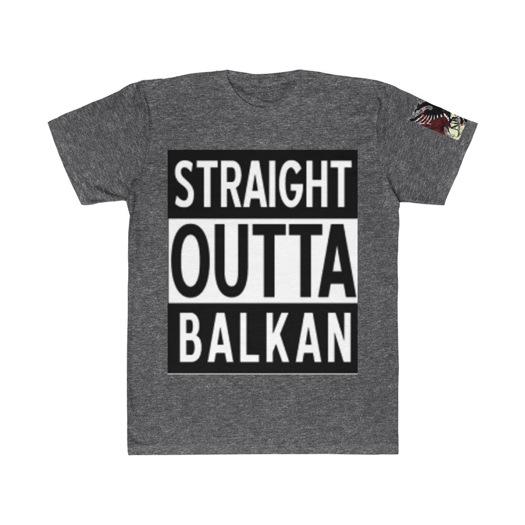 " Straight Outta Balkan "  Albanian Flag T-Shirt - Balkan Merch