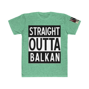 " Straight Outta Balkan "  Albanian Flag T-Shirt - Balkan Merch