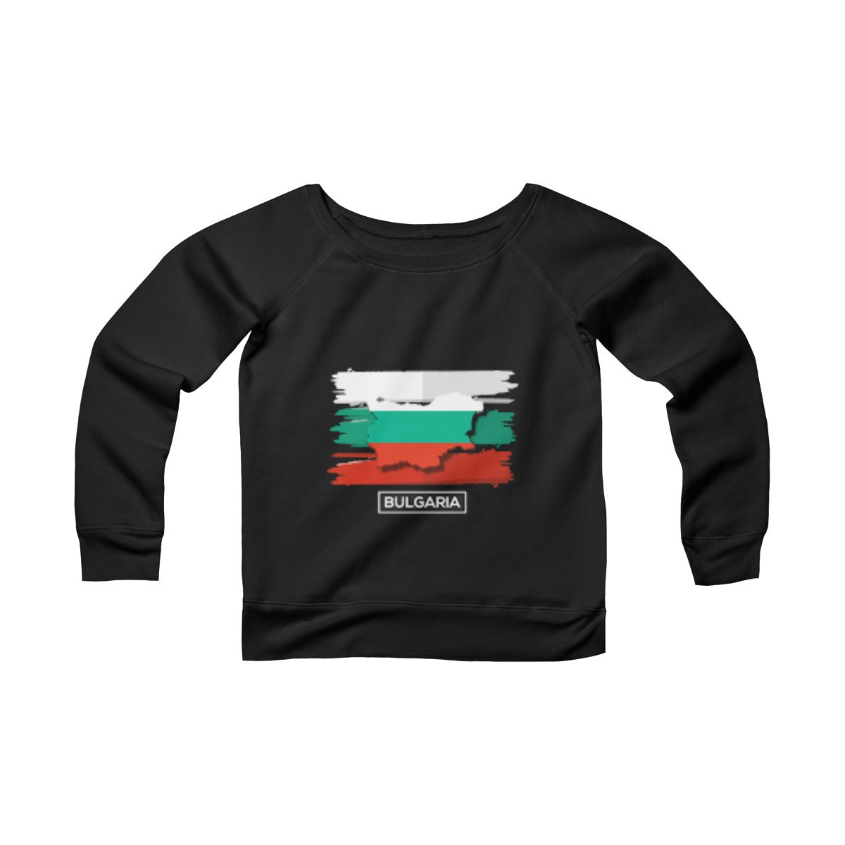 Sponge Fleece Wide Neck Sweatshirt "Bulgaria" - Balkan Merch