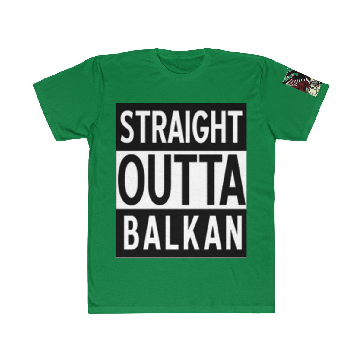 " Straight Outta Balkan "  Albanian Flag T-Shirt - Balkan Merch