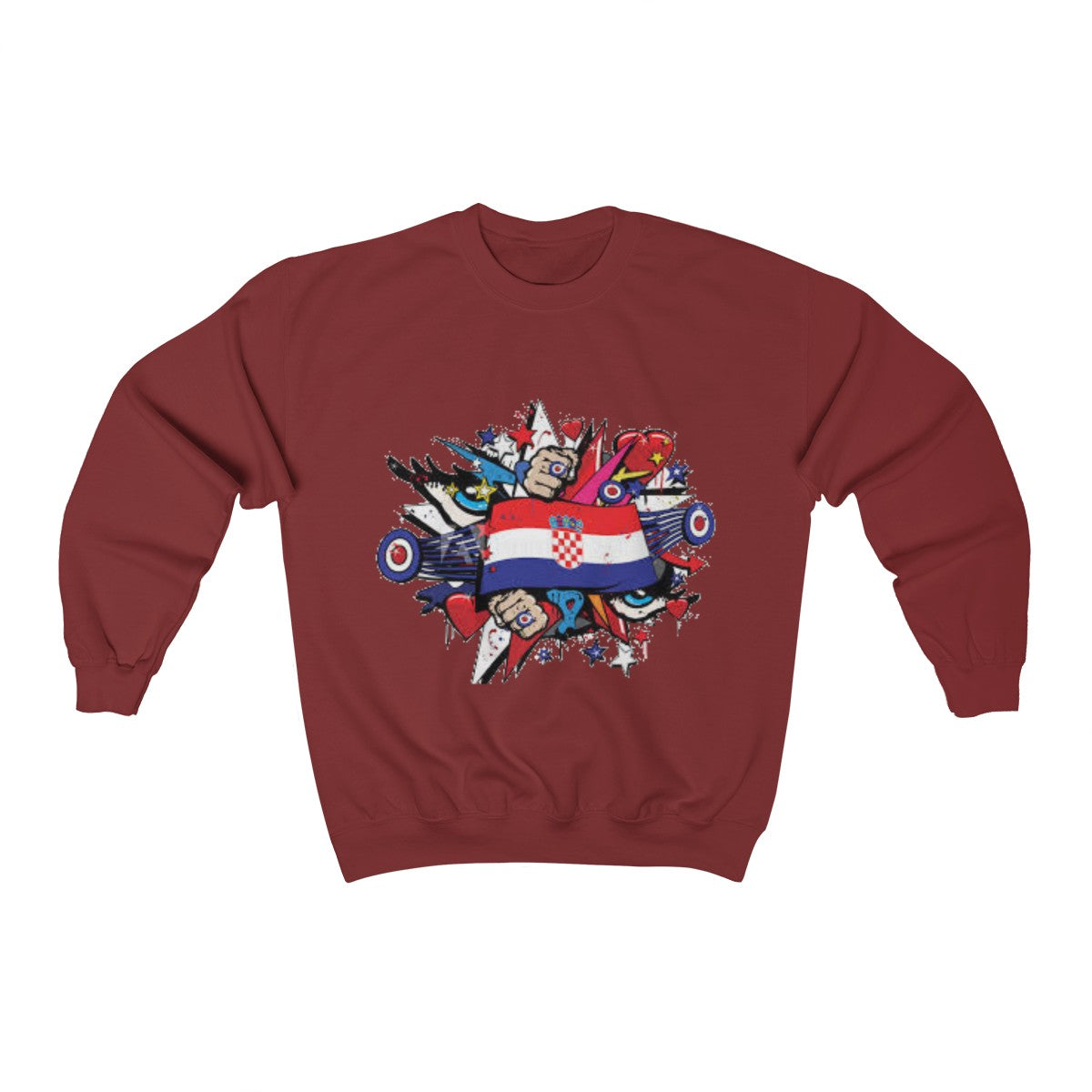 "Croatian" Crewneck Sweatshirt - Balkan Merch