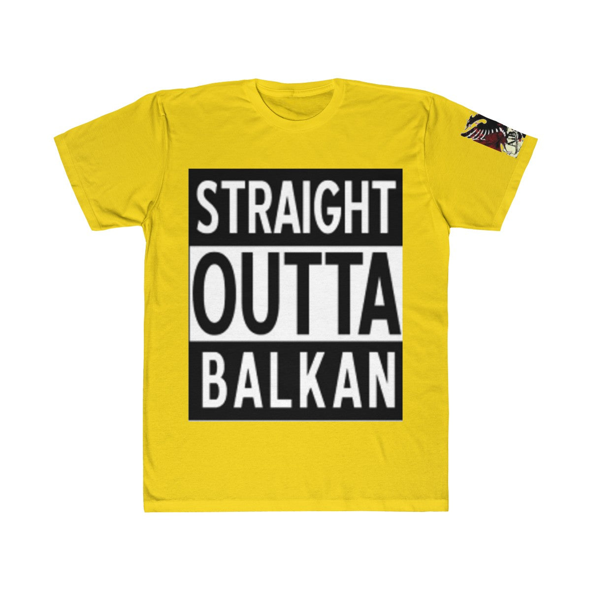 " Straight Outta Balkan "  Albanian Flag T-Shirt - Balkan Merch
