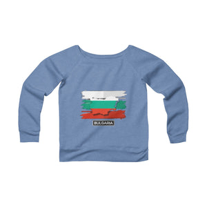 Sponge Fleece Wide Neck Sweatshirt "Bulgaria" - Balkan Merch